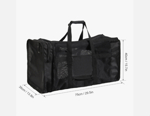 100L Mesh Duffle Gear Bag for Scuba Diving Snorkeling Swimming Beach and Sports Equipment Green Highlights - Image 4