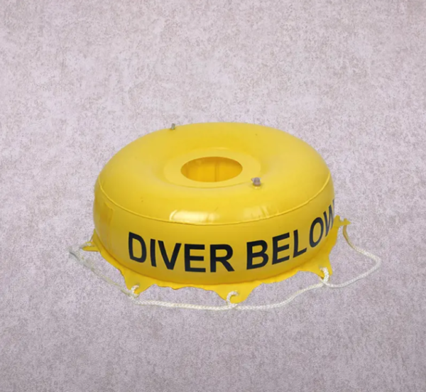 Diving Yellow inflatable marker buoy Safe diving buoy float - Image 2