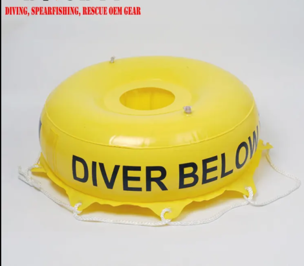 Diving Yellow inflatable marker buoy Safe diving buoy float - Image 5