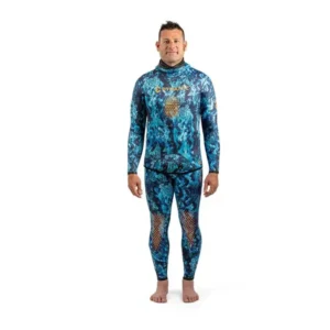 Camouflage/Blue DynamicNord SFS-3 Free Dive Suit 3mm Hooded Jacket + Pant
