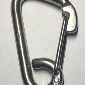 Stainless Steel 316 Spring Hook Carabiner 3/8" (10mm) Marine Grade Safety Clip