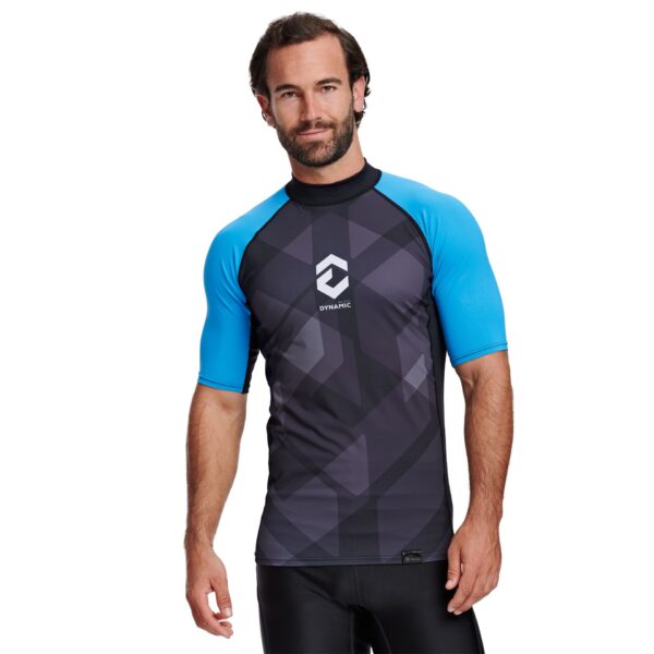 DYNAMIC NORD RG-21 RASHGUARD SHORT SLEEVE MEN BLACK/BLUE - Image 5